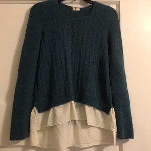 Anthropologie High- Low Crew Neck Sweater